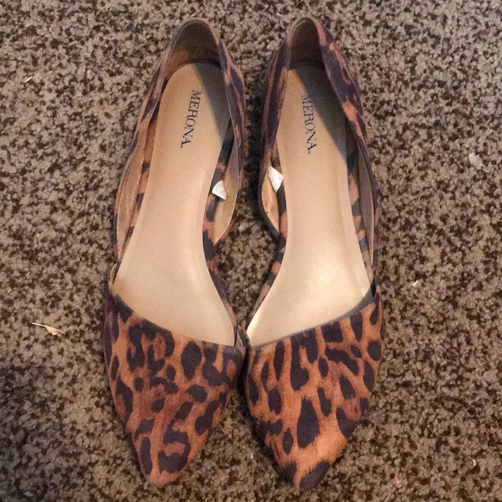 Merona Drew Pointed Toe Animal Pring Ballet Flats